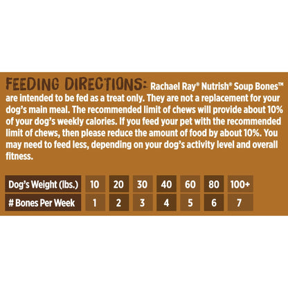 Rachael Ray  Soup Bones Dry Dog Treats with Real Chicken & Veggies, 6 Soft Treats