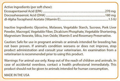 Pomeranian Omega HP Fatty Acid Skin and Coat Support Soft Chews