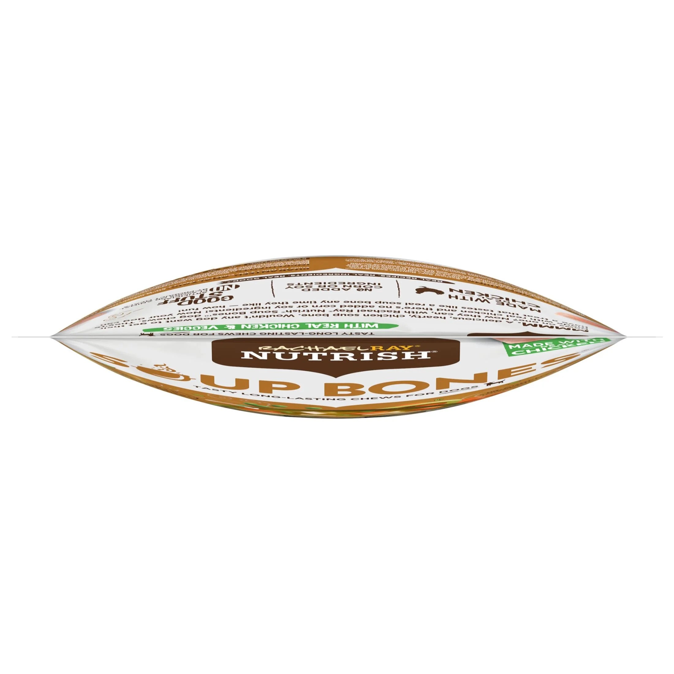 Rachael Ray  Soup Bones Dry Dog Treats with Real Chicken & Veggies, 6 Soft Treats