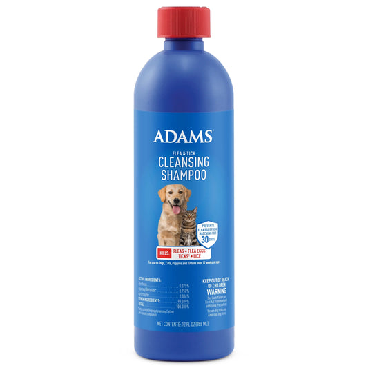 Flea & Tick Cleansing Shampoo for Cats and Dogs, 12 Ounces