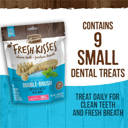 Fresh Kisses Small Dog Treats, Real Mint Flavor Dental Chews, 23 Oz Box (36 Count)