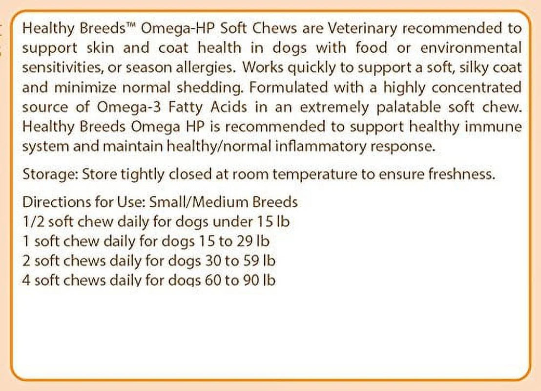 Miniature Schnauzer Omega HP Fatty Acid Skin and Coat Support Soft Chews