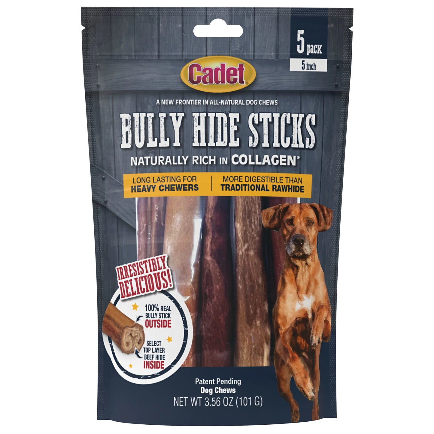 Bully Hide Sticks All-Natural Dog Chews Small Bully Stick Small (5 Count)