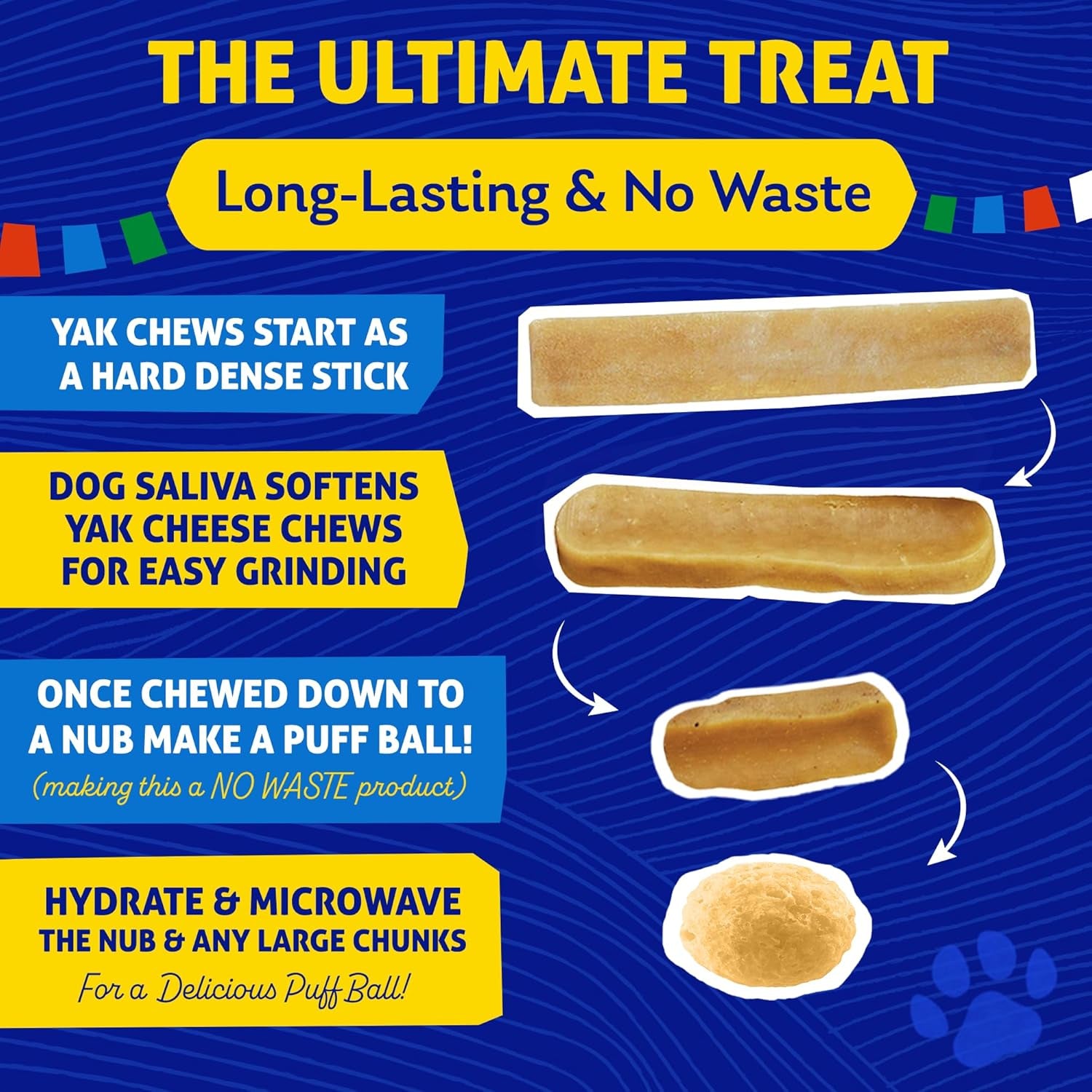 Original Yak Cheese Chew, Chicken, 1 X-Large Stick, 5.3 Oz, Gluten Free, Healthy Treats, Grain & Lactose Free 100% Natural, Long Lasting for Dogs over 55 Lbs