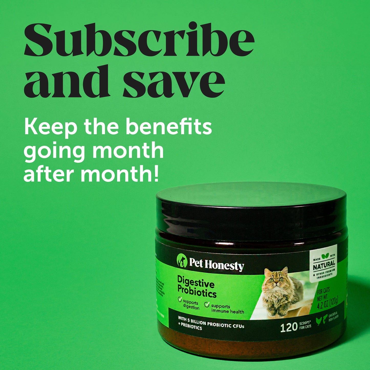 Digestive Probiotics Powder for Cats (Chicken & Fish Flavor)
