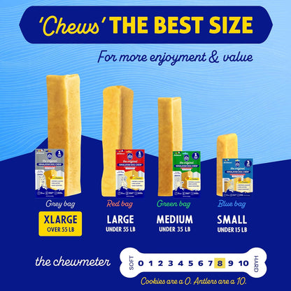 Original Yak Cheese Chew, Chicken, 1 X-Large Stick, 5.3 Oz, Gluten Free, Healthy Treats, Grain & Lactose Free 100% Natural, Long Lasting for Dogs over 55 Lbs