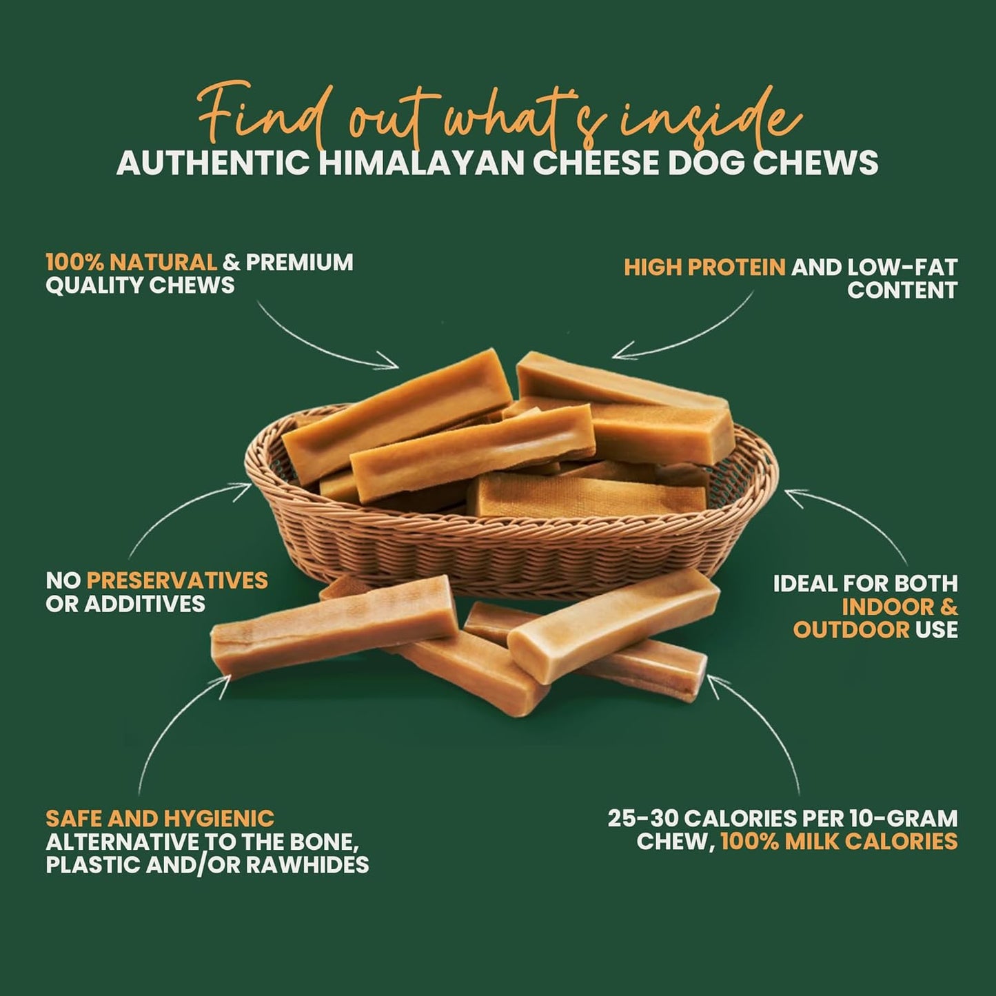 Authentic Himalayan Yak Cheese for Dogs - Xlarge (Pack of 2) - Sourced from Pristine Himalayan Foothill, Rawhide-Free, NO Preservatives