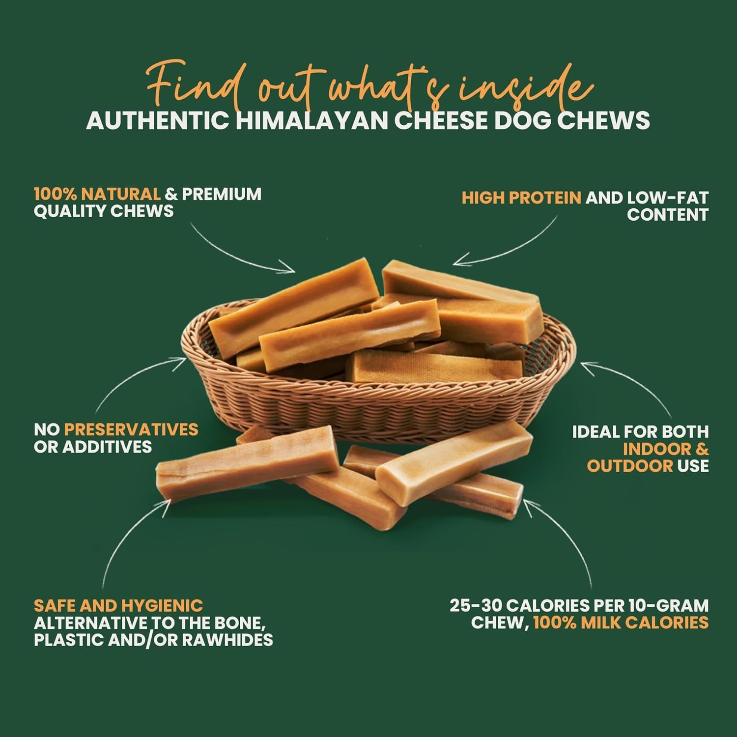 Authentic Himalayan Yak Cheese for Dogs - Xlarge (Pack of 2) - Sourced from Pristine Himalayan Foothill, Rawhide-Free, NO Preservatives