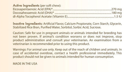 Dachshund Omega HP Fatty Acid Skin and Coat Support Soft Chews