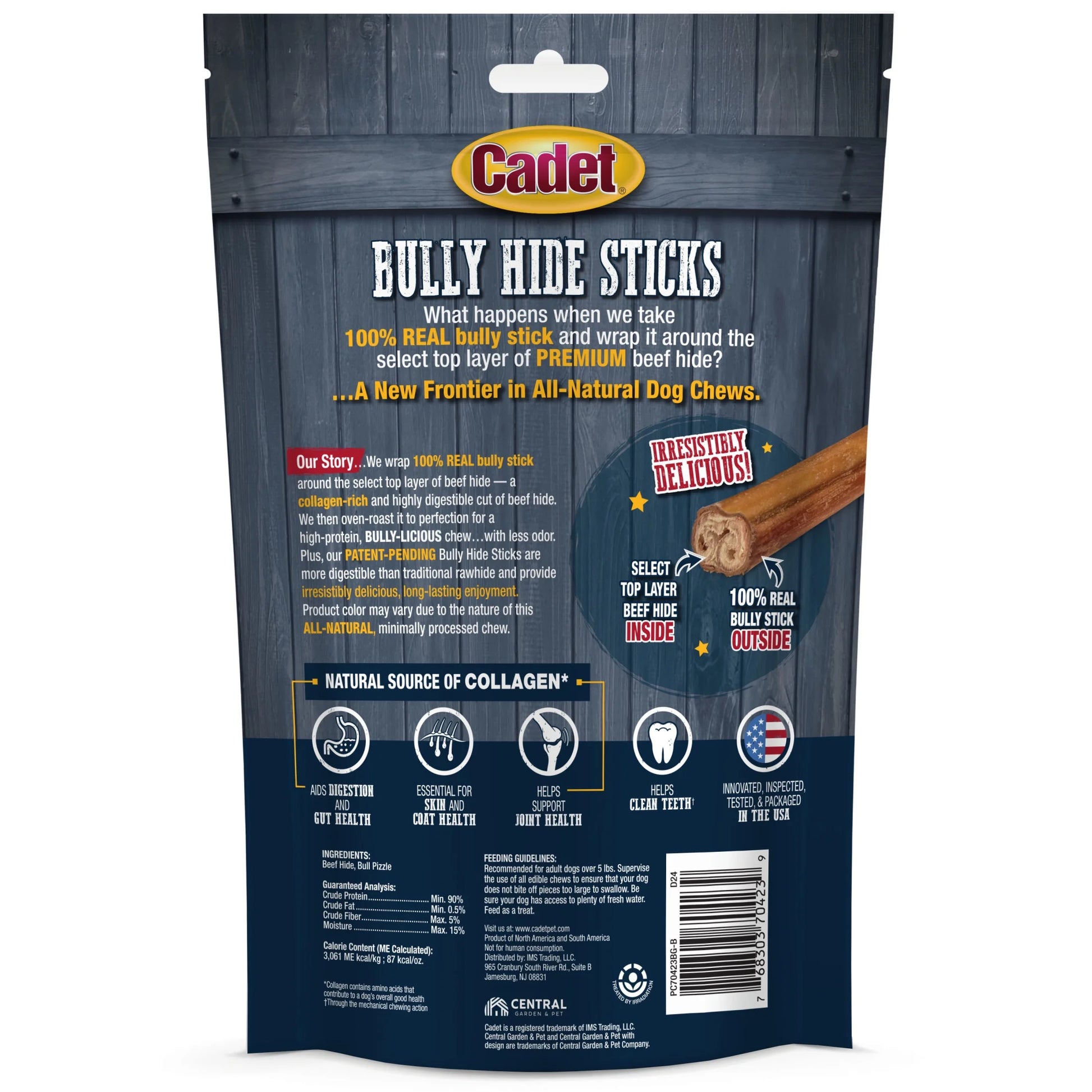 Bully Hide Sticks All-Natural Dog Chews Small Bully Stick Small (5 Count)