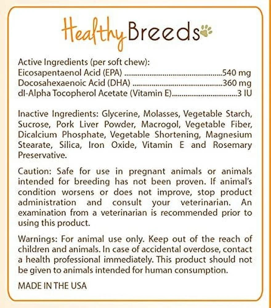 Golden Retriever Omega HP Fatty Acid Skin and Coat Support Soft Chews