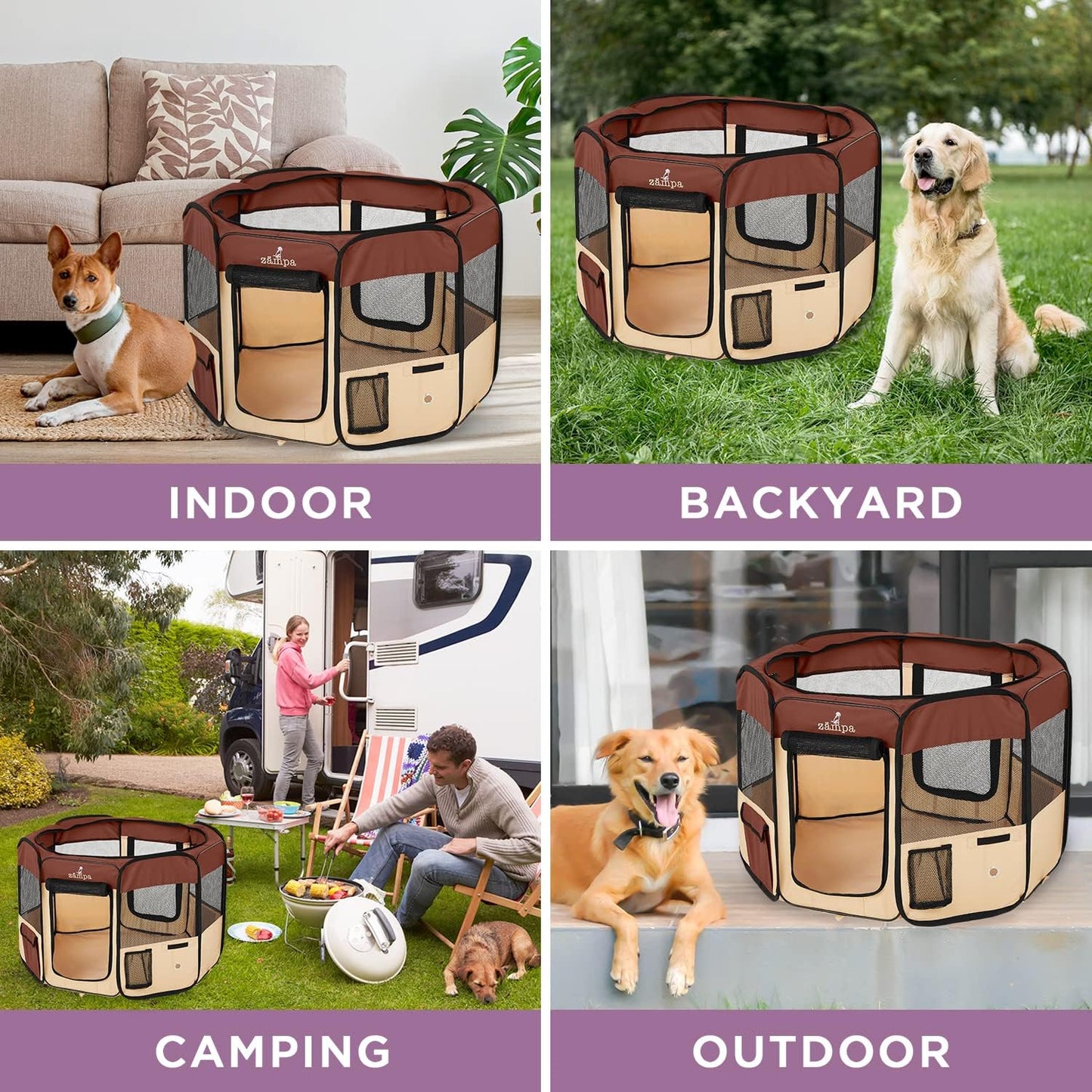 Puppy Playpen Extra Small 29"X29"X17" Portable Pop up Playpen for Dog and Cat, Foldable | Indoor / Outdoor Kitten Pen & Travel Pet Carrier + Carrying Case.
