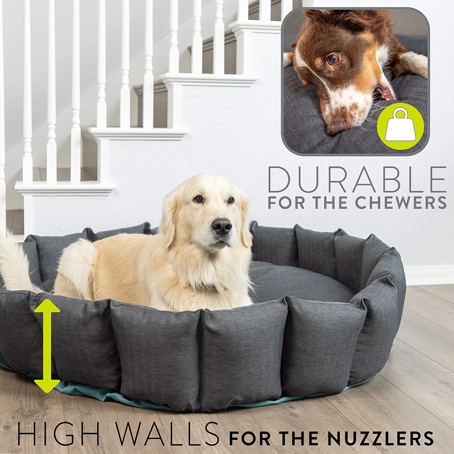 'S Deep Sleep Deluxe Durable Dog Bed (Donut Dog Bed, Durable Dog Bed & Washable Dog Bed-Large Dog Bed, X-Large Dog Bed, and Calming Dog Bed) X-LARGE: 48