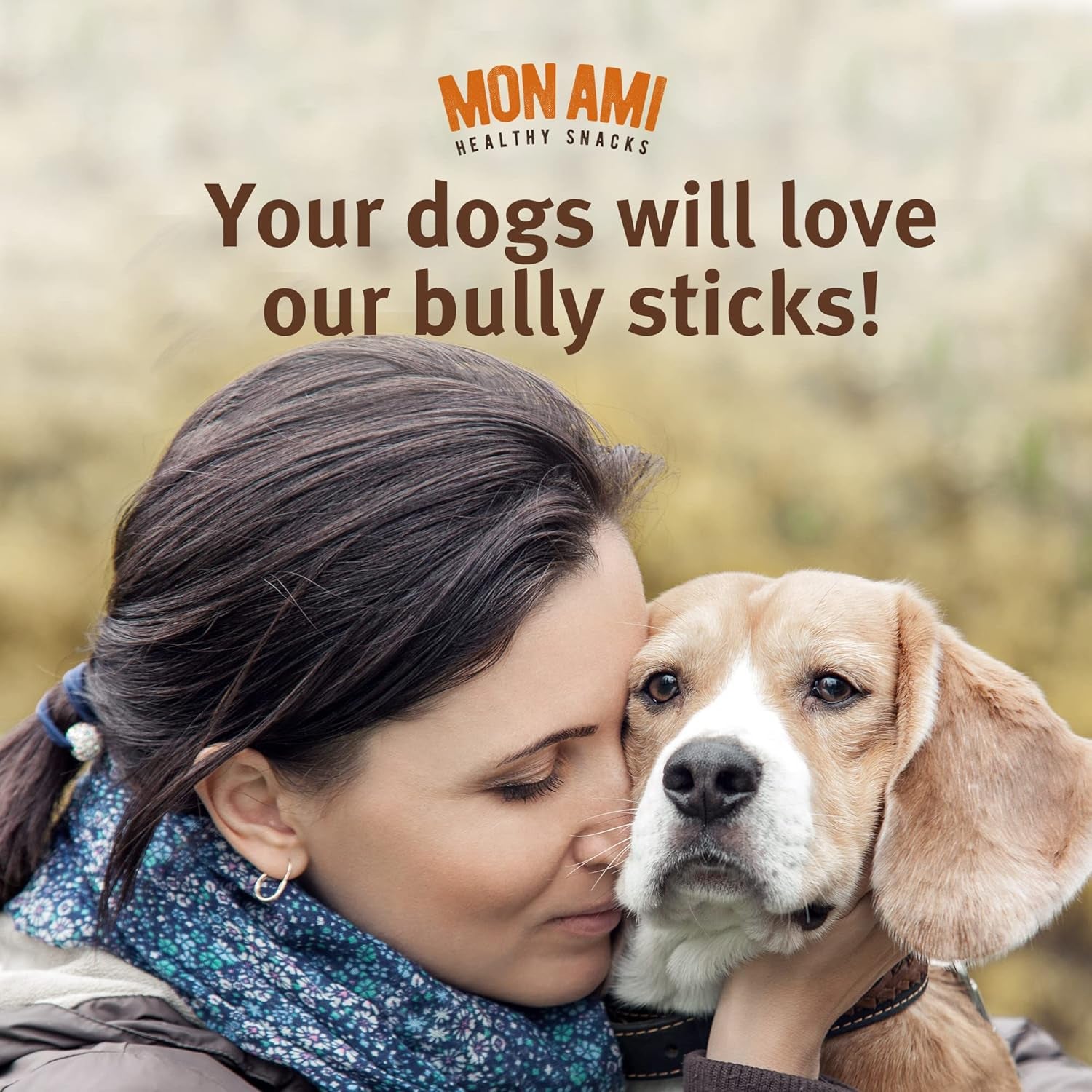 Mon Ami Regular Bully Sticks for Large and Small Dogs (5-6 Inches, 20 Count - Pack of 1) - Grass Fed Dog Treats - Bully Sticks Natural Dog Treat