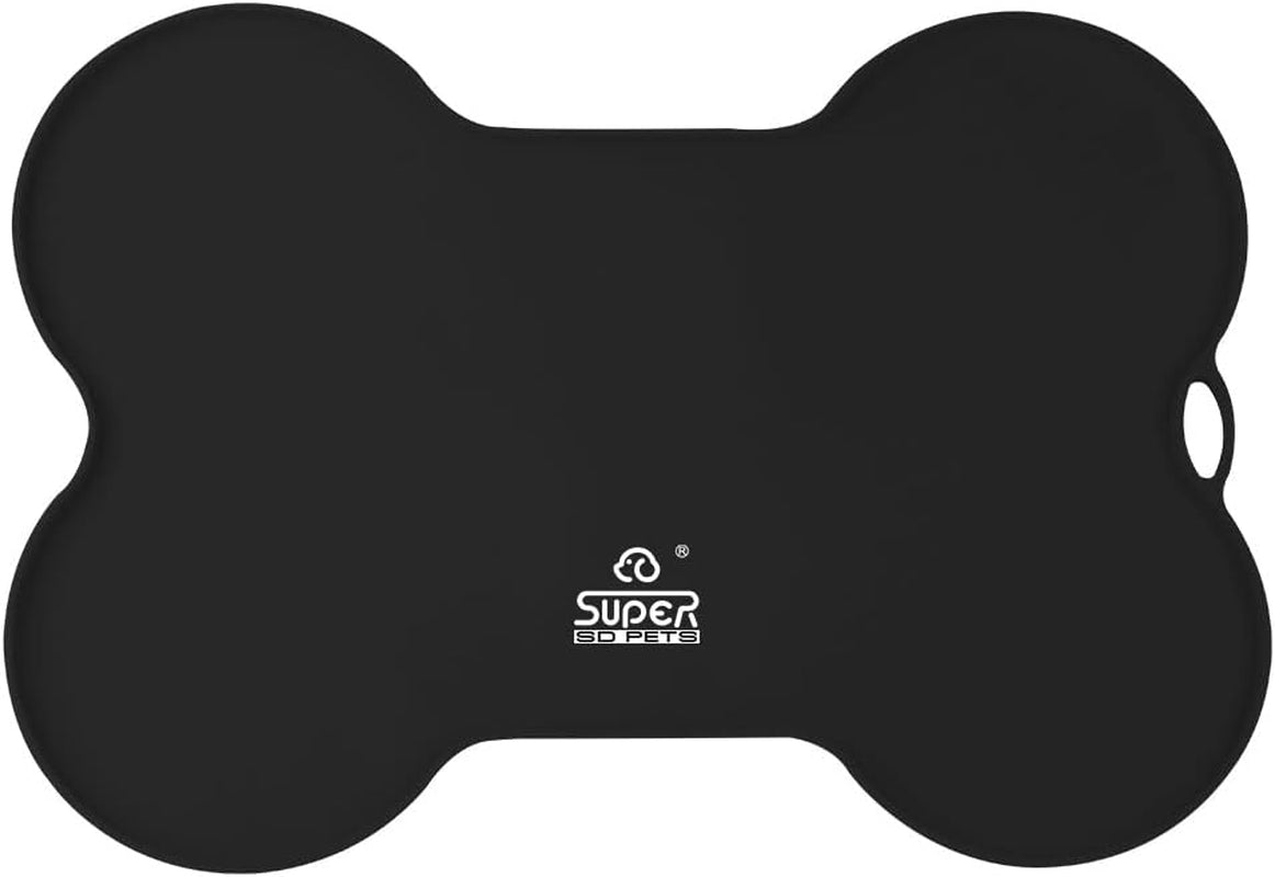 Dog Food Mat Dog Bowl Mat for Food and Water Silicone Non Spill Cat Feeding Mat Puppy Placemat Waterproof - 20.5