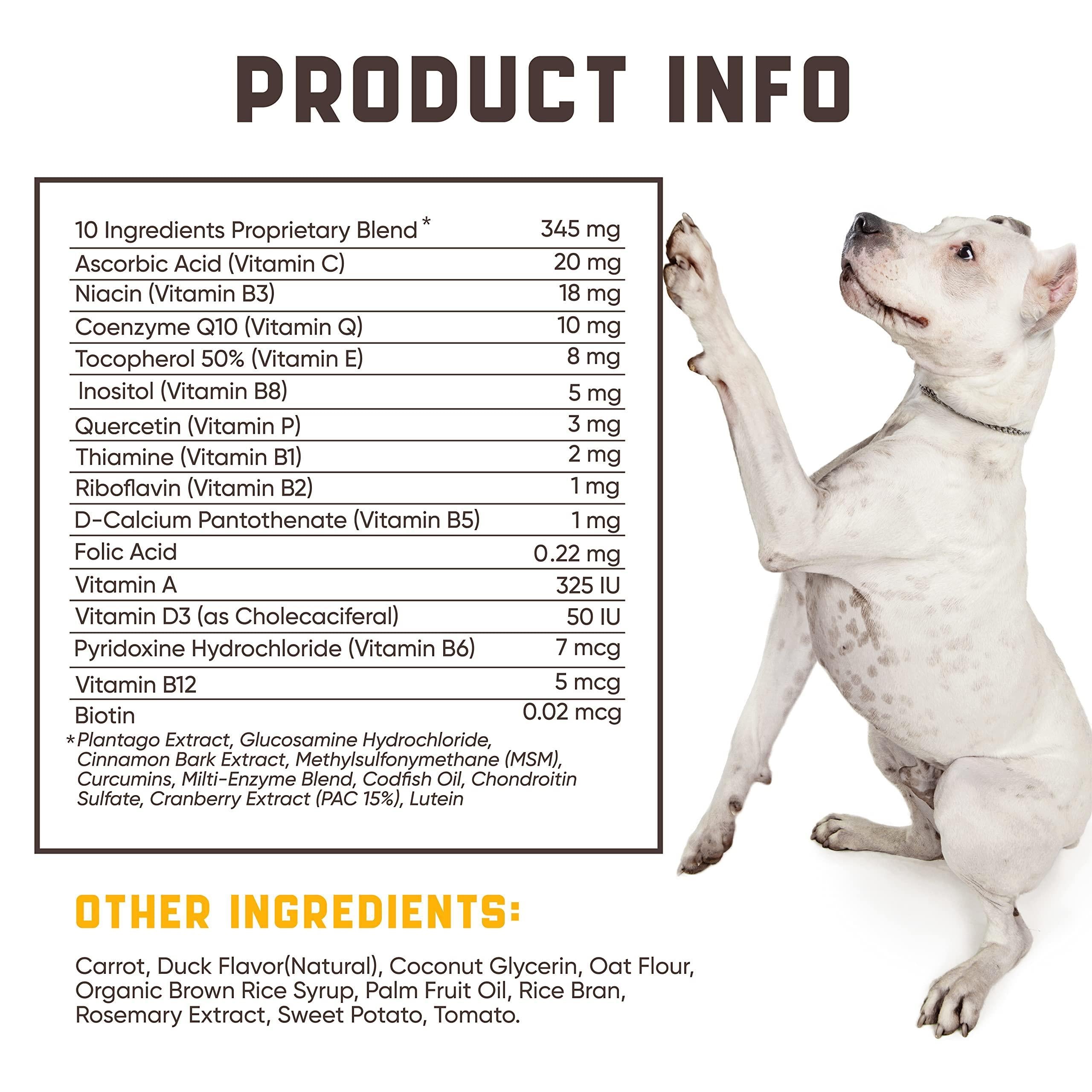 15 in 1 Dog Multivitamin Supplements Immunity Digestion Joint and Heart Health