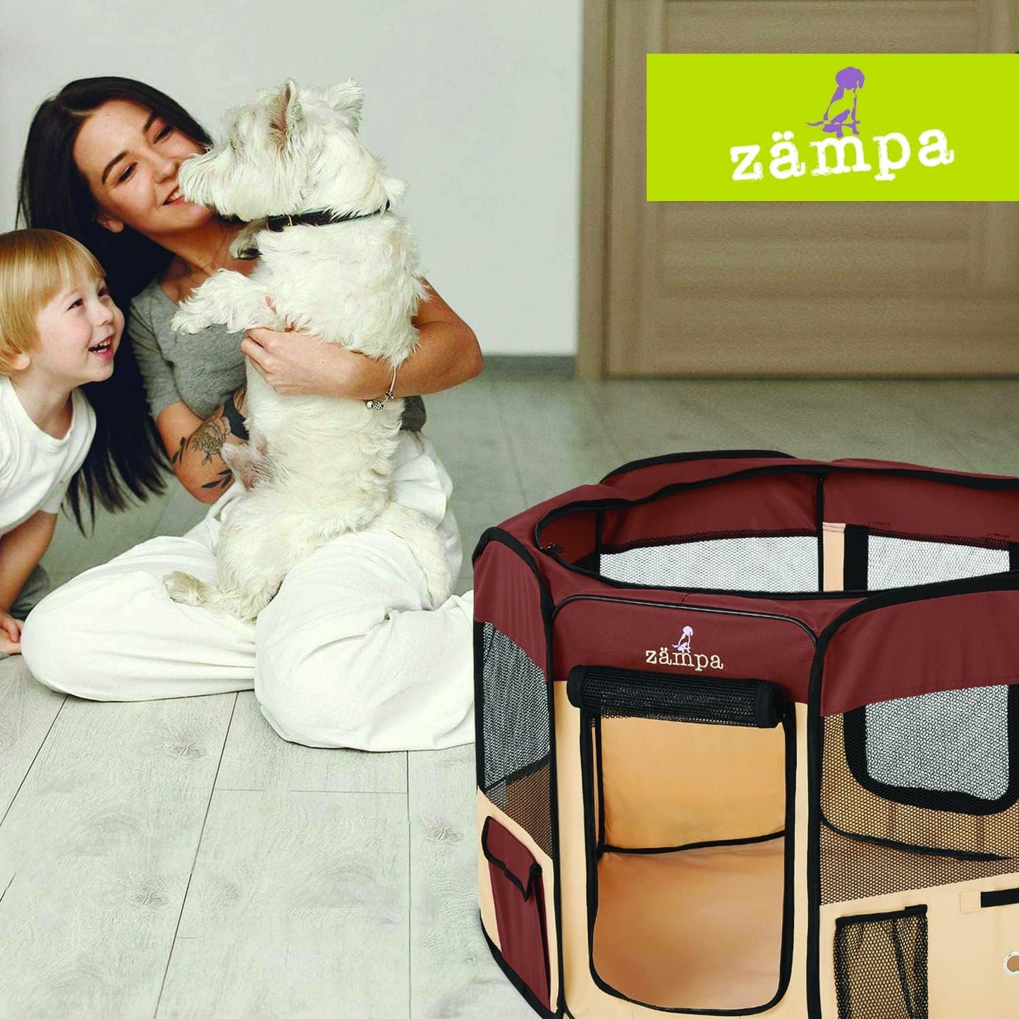 Puppy Playpen Extra Small 29"X29"X17" Portable Pop up Playpen for Dog and Cat, Foldable | Indoor / Outdoor Kitten Pen & Travel Pet Carrier + Carrying Case.